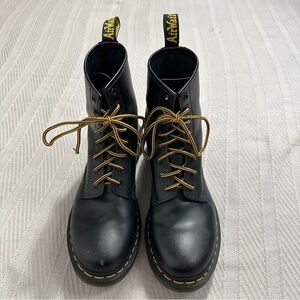 Doc Martens women’s 1460 size 9 boots, black leather, minimal wear